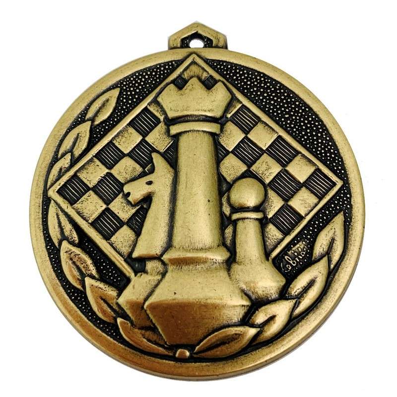 118 CHESS BRASS MEDAL 56MM