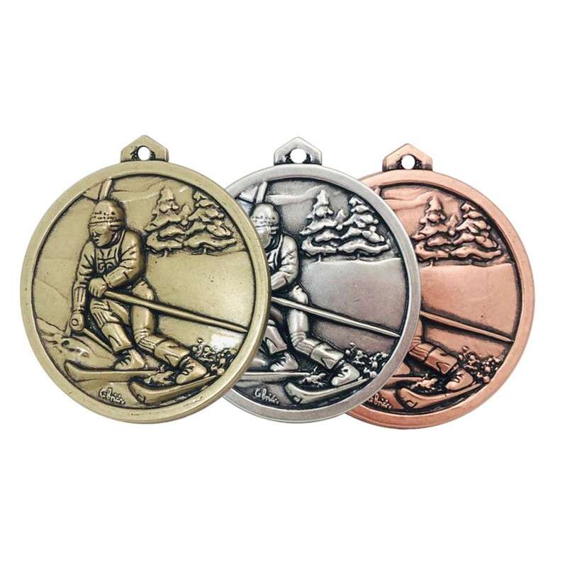 125 SKIING BRASS MEDAL 56MM