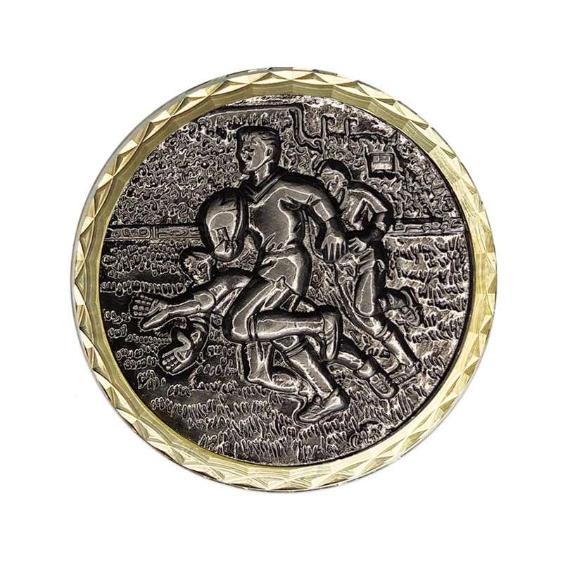 343C RUGBY BRASS MEDAL 60MM