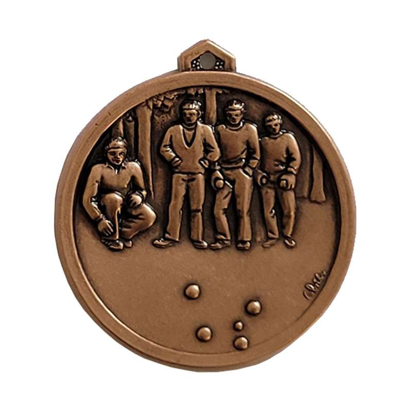 364 PETANQUE BRASS MEDAL 56MM