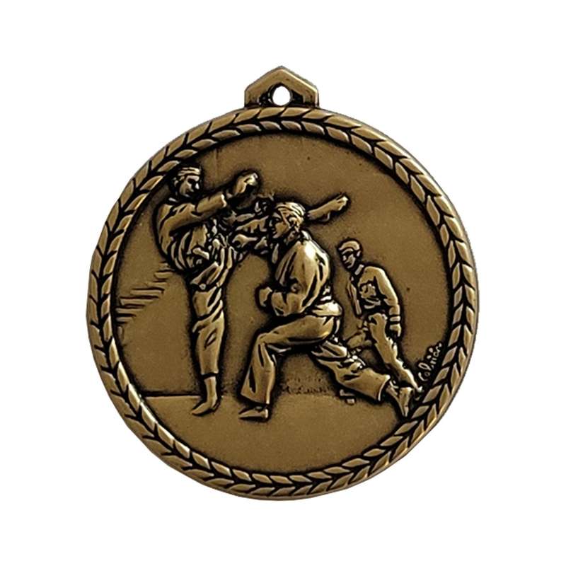 384 KARATE BRASS MEDAL 56MM