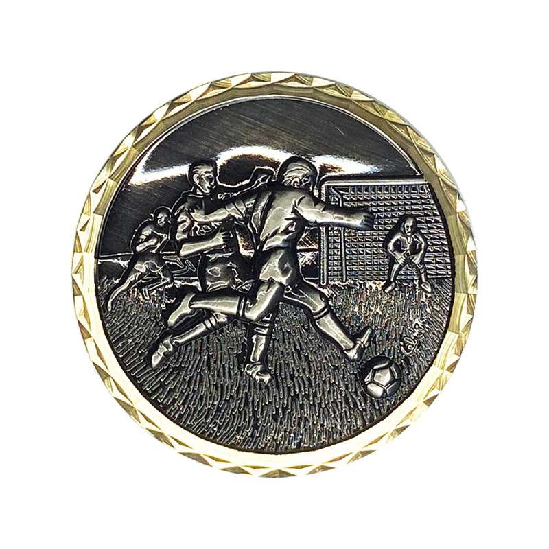 401C FOOTBALL BRASS MEDAL 60MM