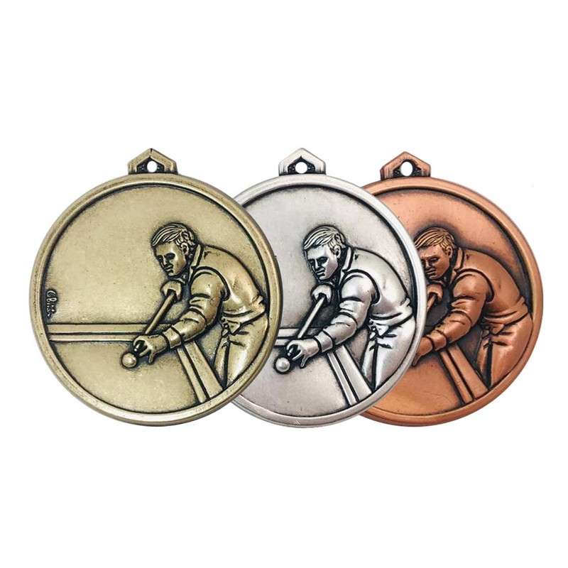 431 POOL / SNOOKER BRASS MEDAL 56MM