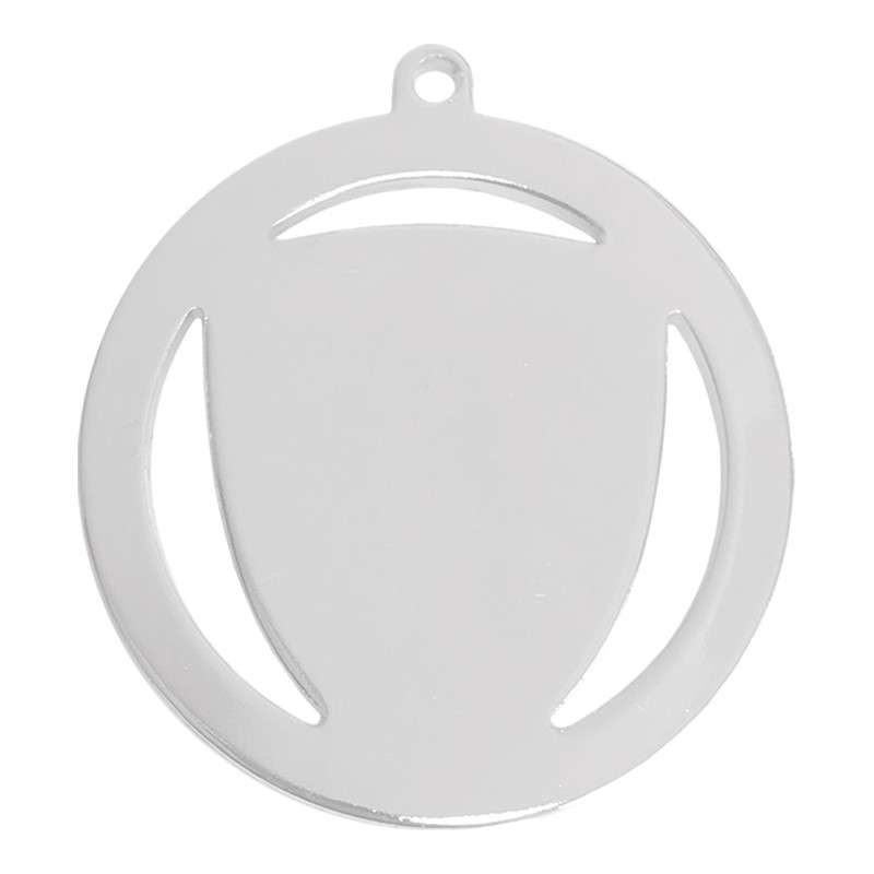 SHIELD CUT WHITE PRINT MEDAL 70MM