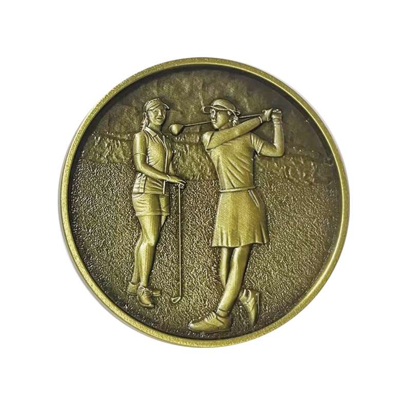 FEMALE GOLF 60MM MEDAL
