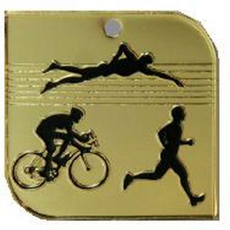 SQUARE TRIATHLON MEDAL 50X50MM