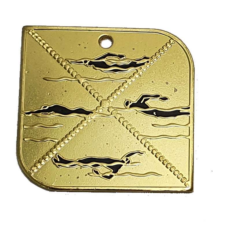 SQUARE SWIMMING MEDLEY MEDAL 50X50MM