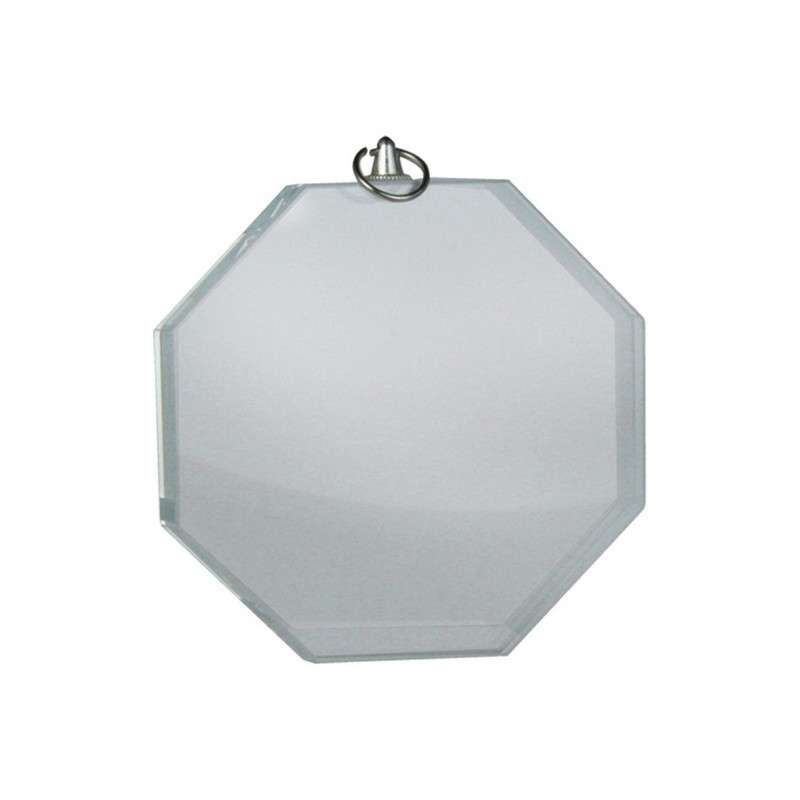 OCTAGON GLASS MEDAL 70MM