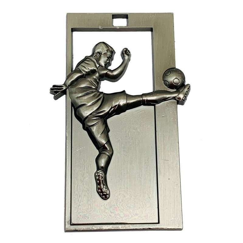 RECTANGLE FOOTBALL MEDAL 65MM