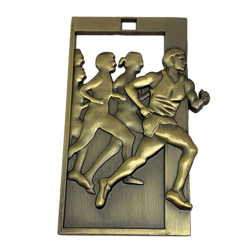 RECTANGLE RUNNING MEDAL 65MM