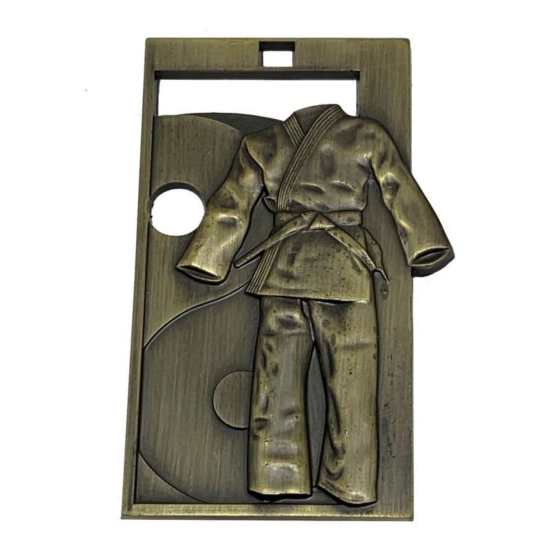 RECTANGLE MARTIAL ARTS MEDAL 65MM