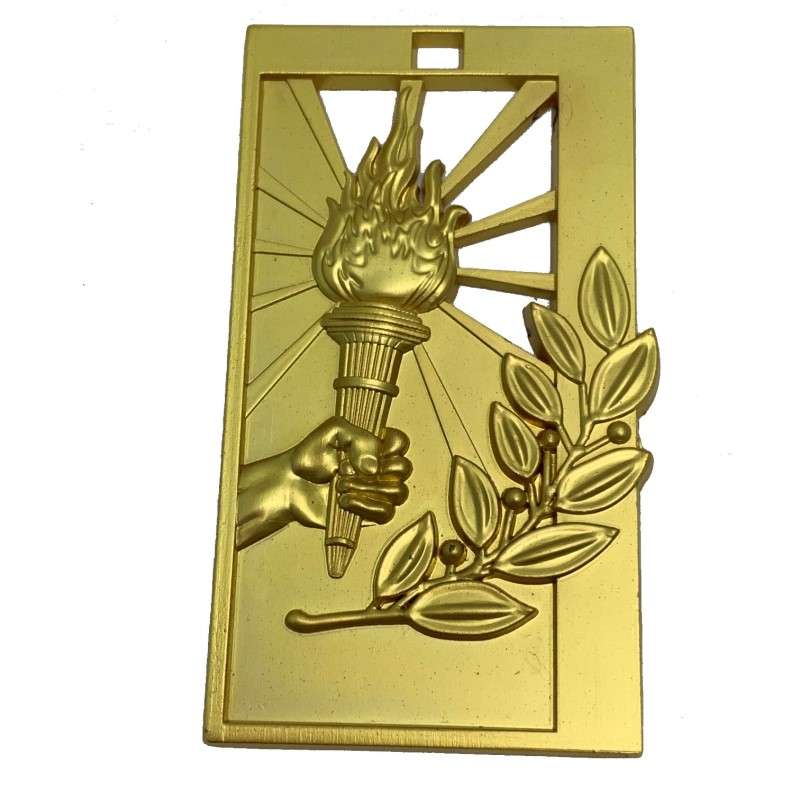 RECTANGLE VICTORY TORCH MEDAL 65MM