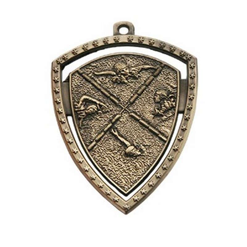 SHIELD SWIMMING MEDAL 60MM