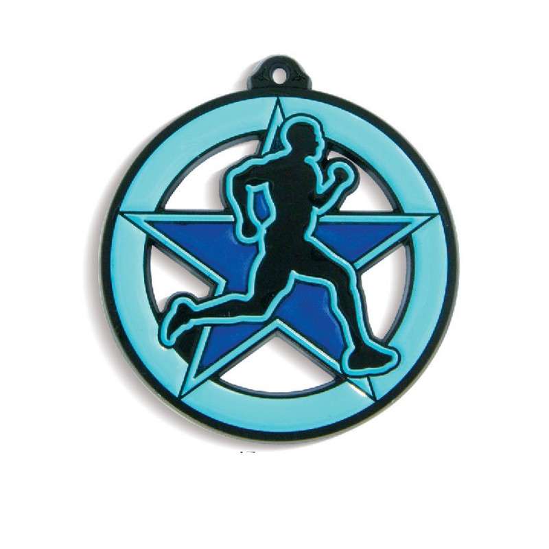 GLOW IN THE DARK RUNNING MEDAL 55MM