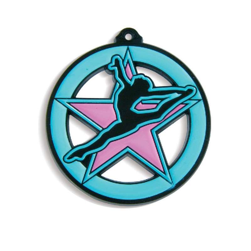 GLOW IN THE DARK GYM / DANCE MEDAL 55MM