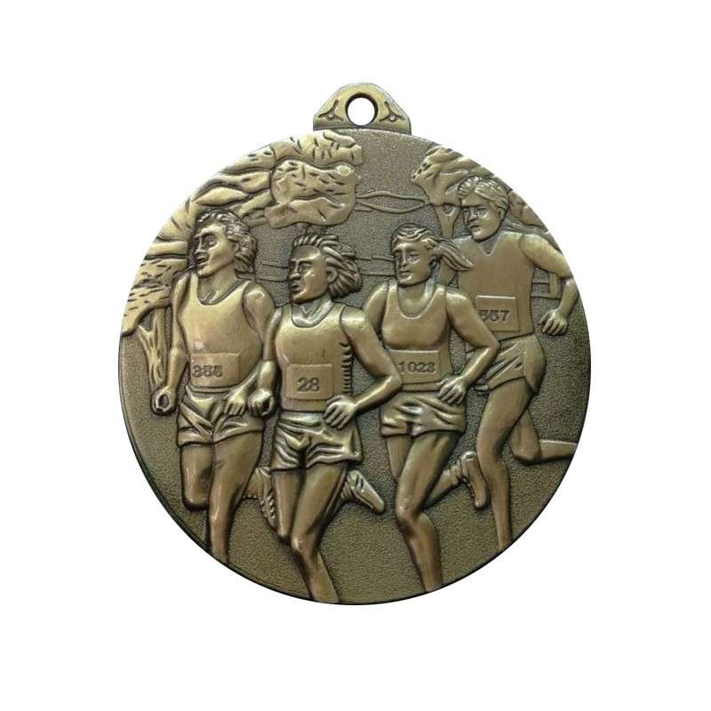 RUNNING MEDAL 55MM O/GOLD