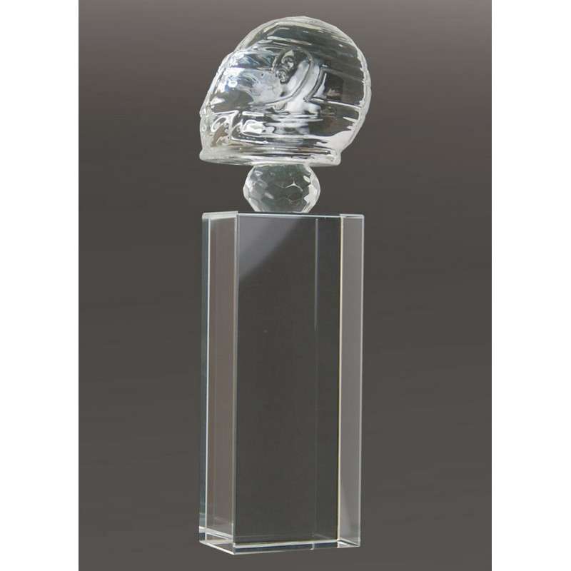 GLASS MONOLIT AWARD WITH HELMET