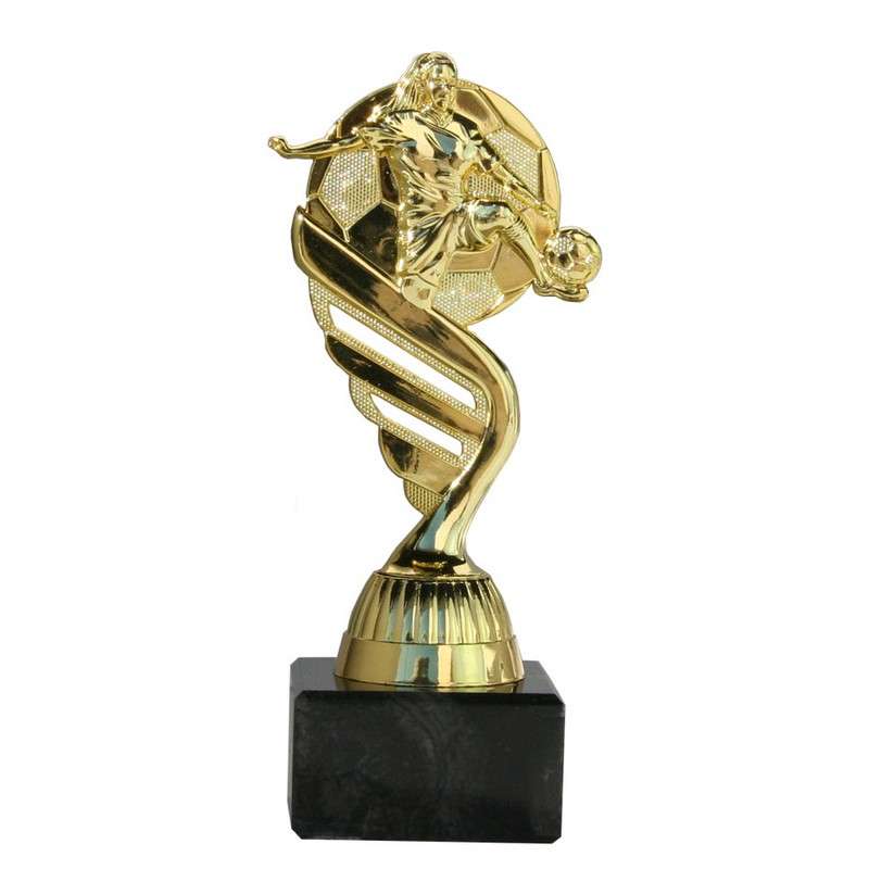 FEMALE FOOTBALL WING AWARD MARBLE BASE