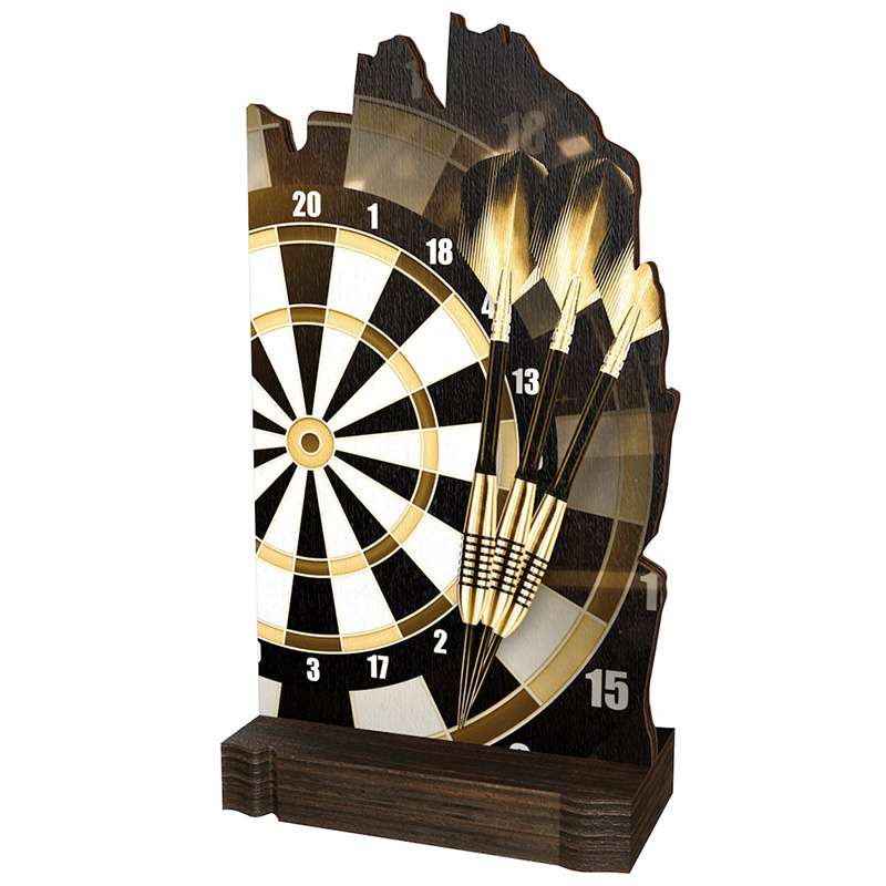 DARTS WOOD ABSTRACT TROPHY