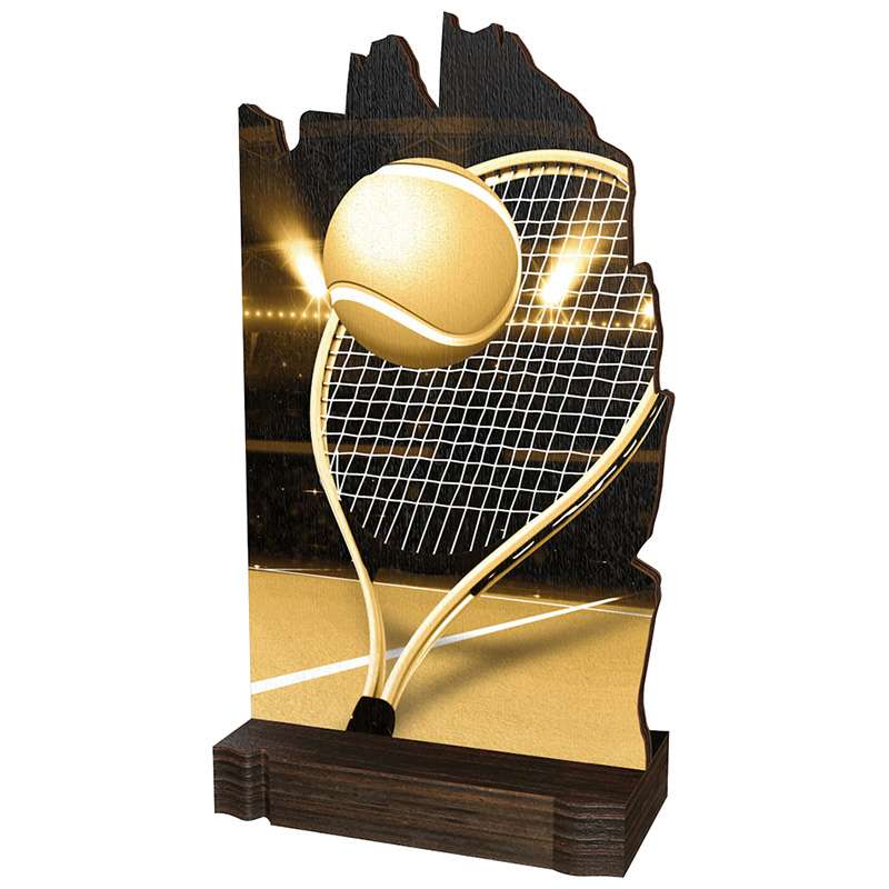 TENNIS WOOD ABSTRACT TROPHY