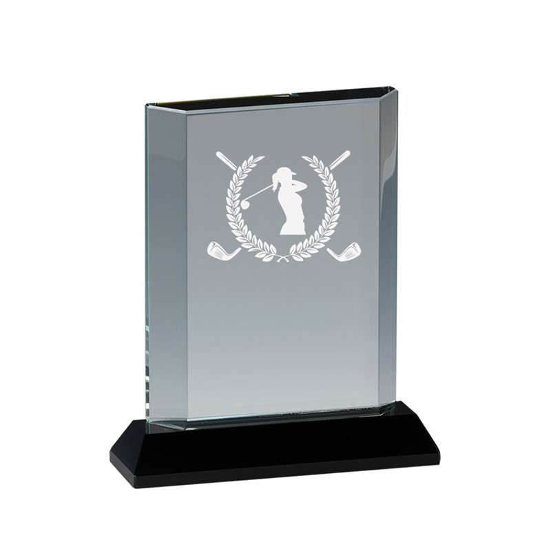 FEMALE GOLF SLAB GLASS AWARD
