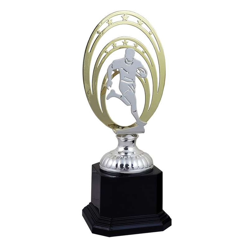 RUGBY METALLIC OVAL TROPHY