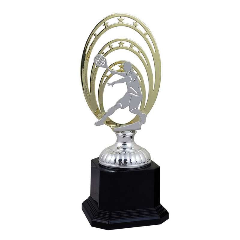 TENNIS METALLIC OVAL TROPHY
