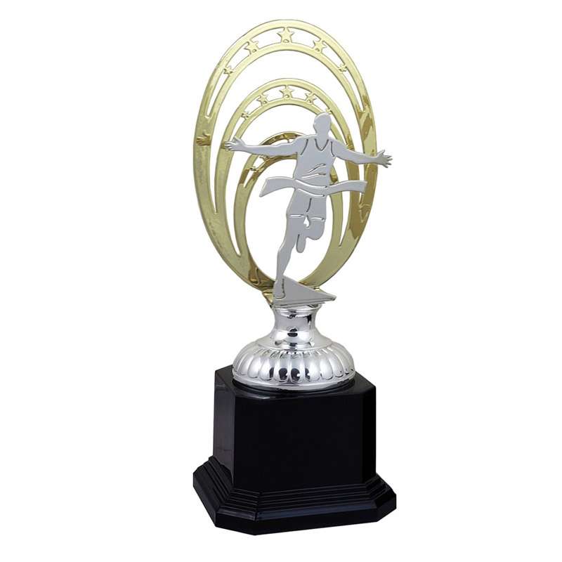 RUNNING METALLIC OVAL TROPHY