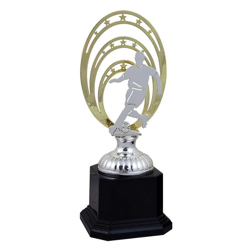 FOOTBALL METALLIC OVAL TROPHY