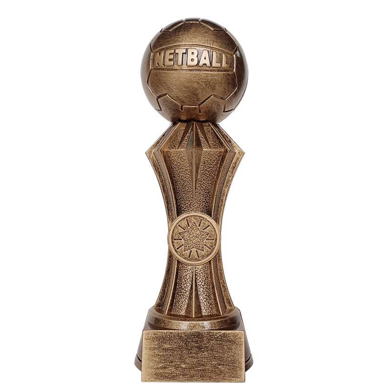 NETBALL FACET GOLD RESIN TROPHY