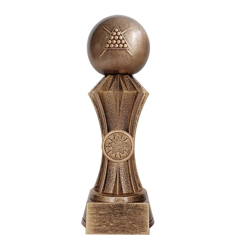POOL / SNOOKER FACET GOLD RESIN TROPHY
