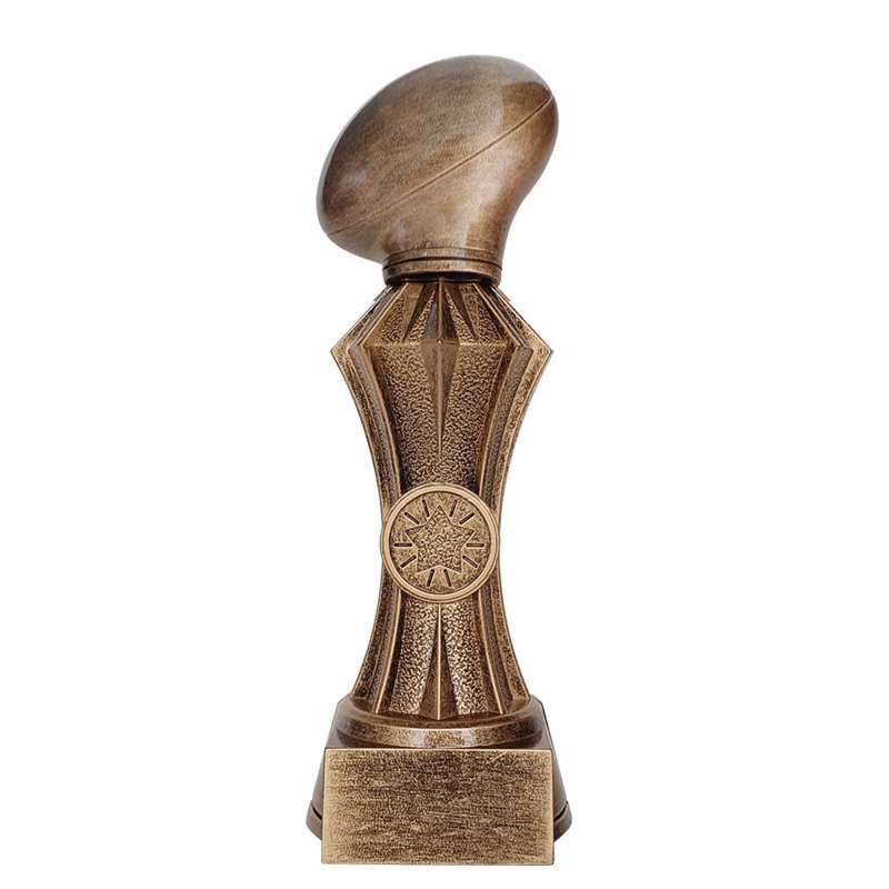 RUGBY FACET GOLD RESIN TROPHY