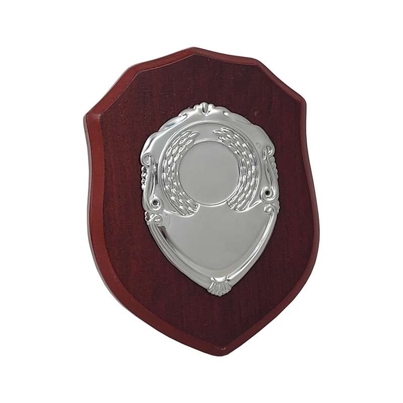 WOODEN SHIELD WITH METAL COMPONENT