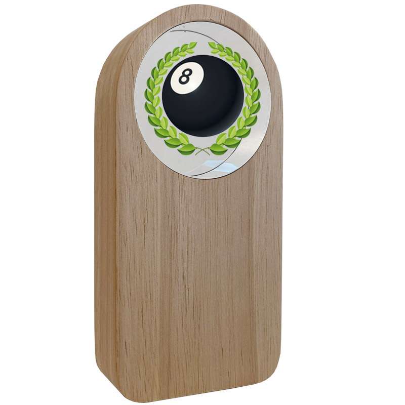 WOOD AND GLASS TROPHY – POOL