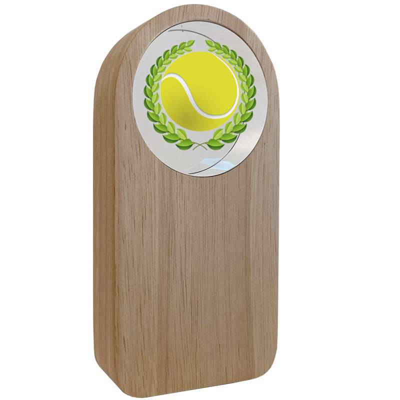 WOOD AND GLASS TROPHY – TENNIS
