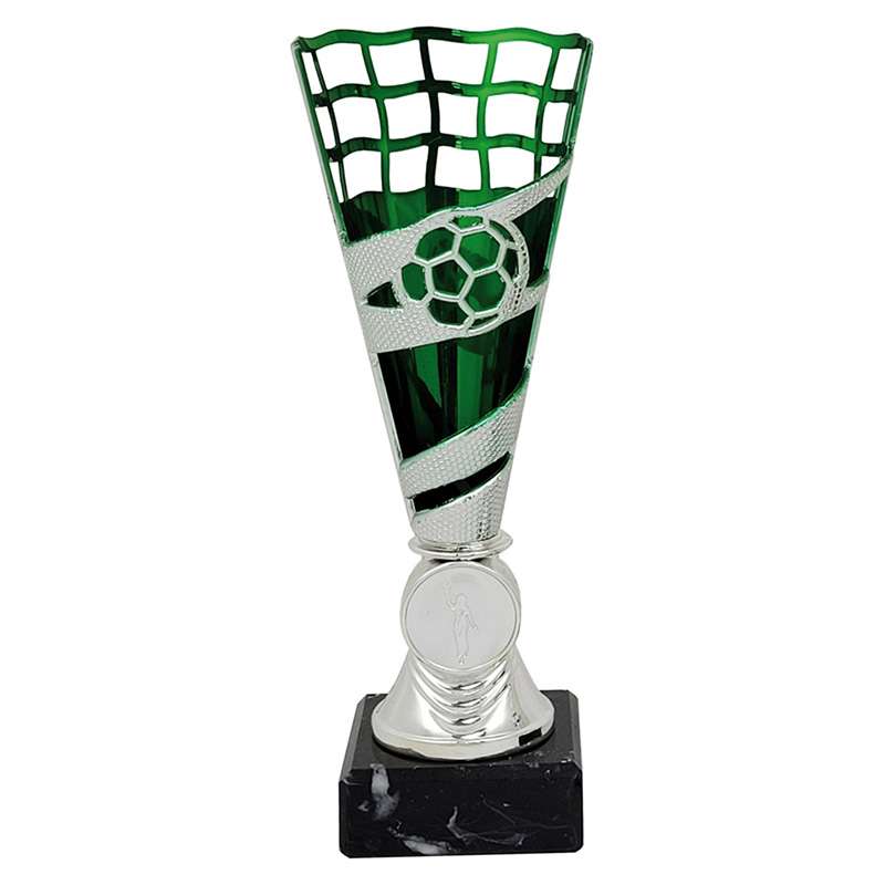 FOOTBALL TROPHY WITH BALL GREEN