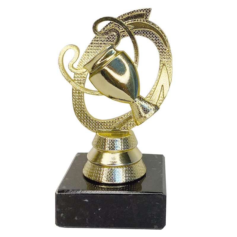 OVAL GILT TROPHY WITH CUP