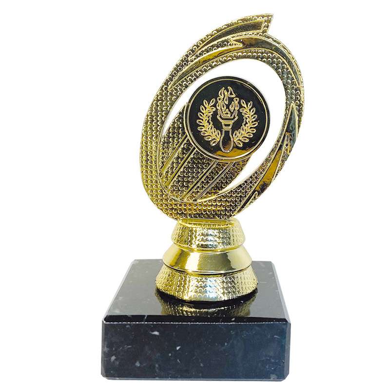 OVAL GILT TROPHY WITH 1″ CENTRE HOLDER