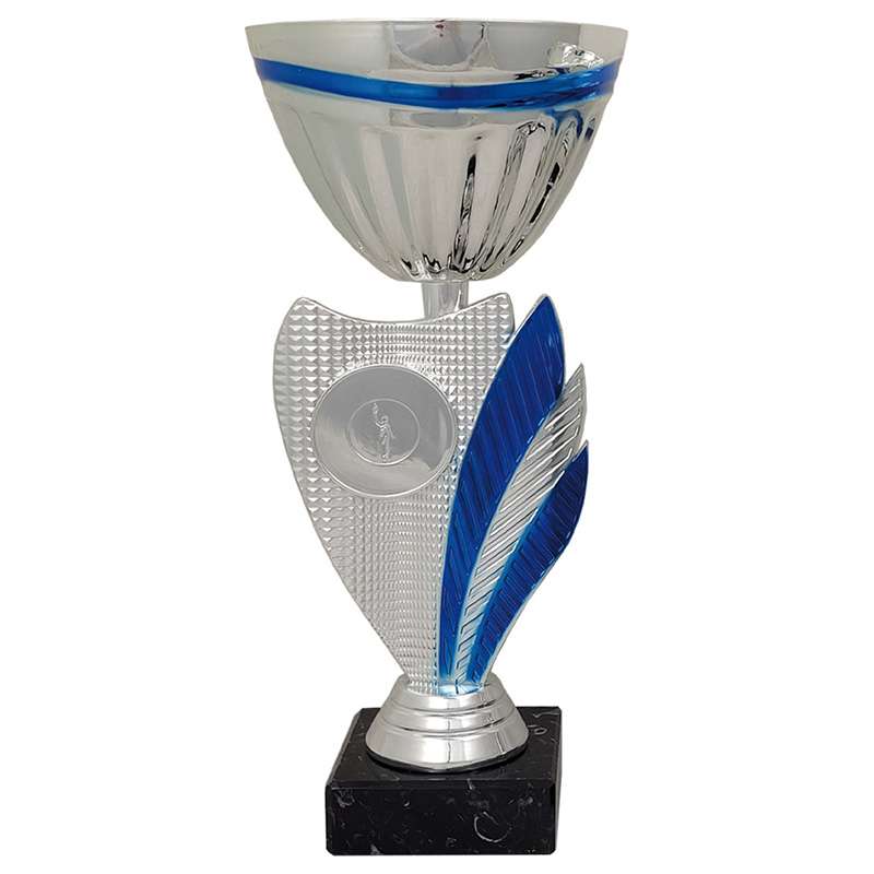 SILVER / BLUE QUILL HOLDER CUP