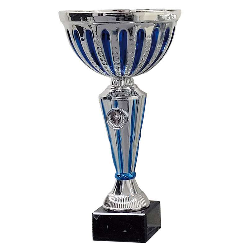 SILVER BLUE STRIPED CUP