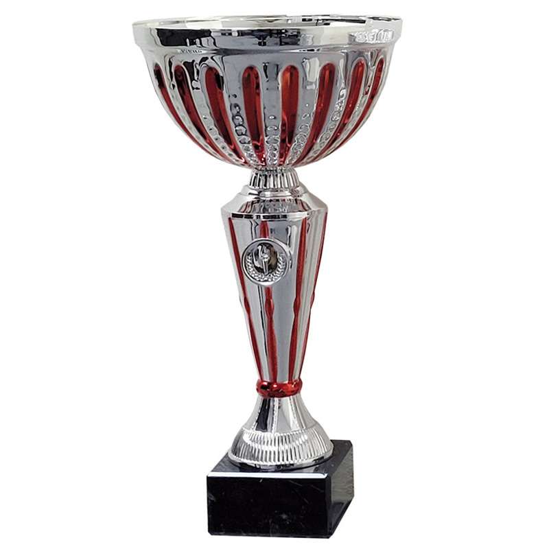 SILVER RED STRIPED CUP