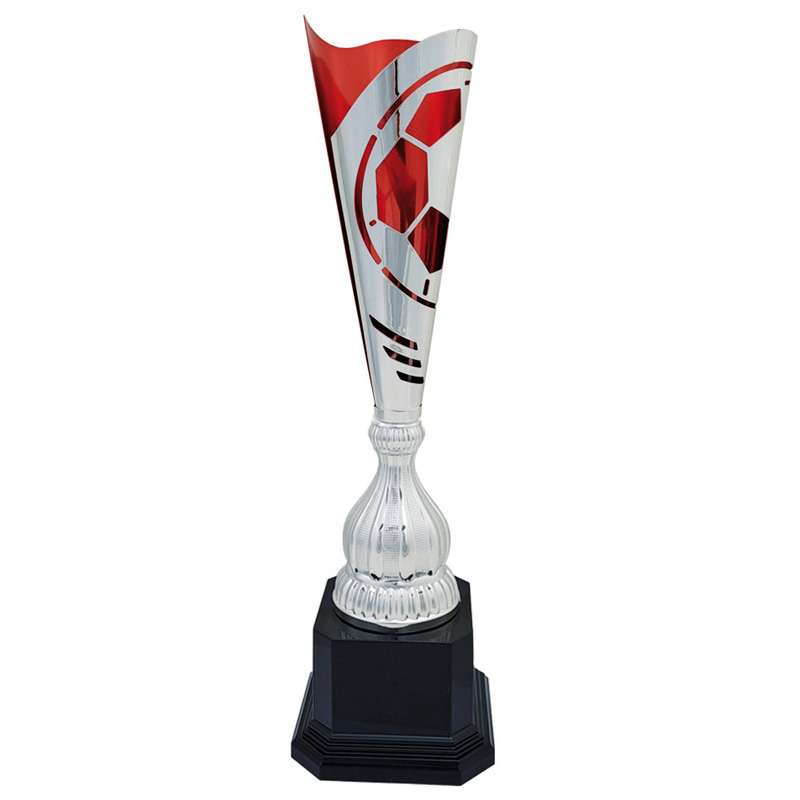 SILVER RED FOOTBALL FLUTE