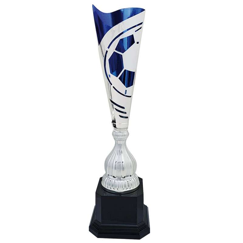 SILVER BLUE FOOTBALL FLUTE