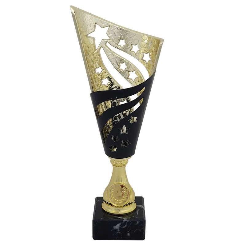 GOLD / BLACK STAR FLUTED CUP