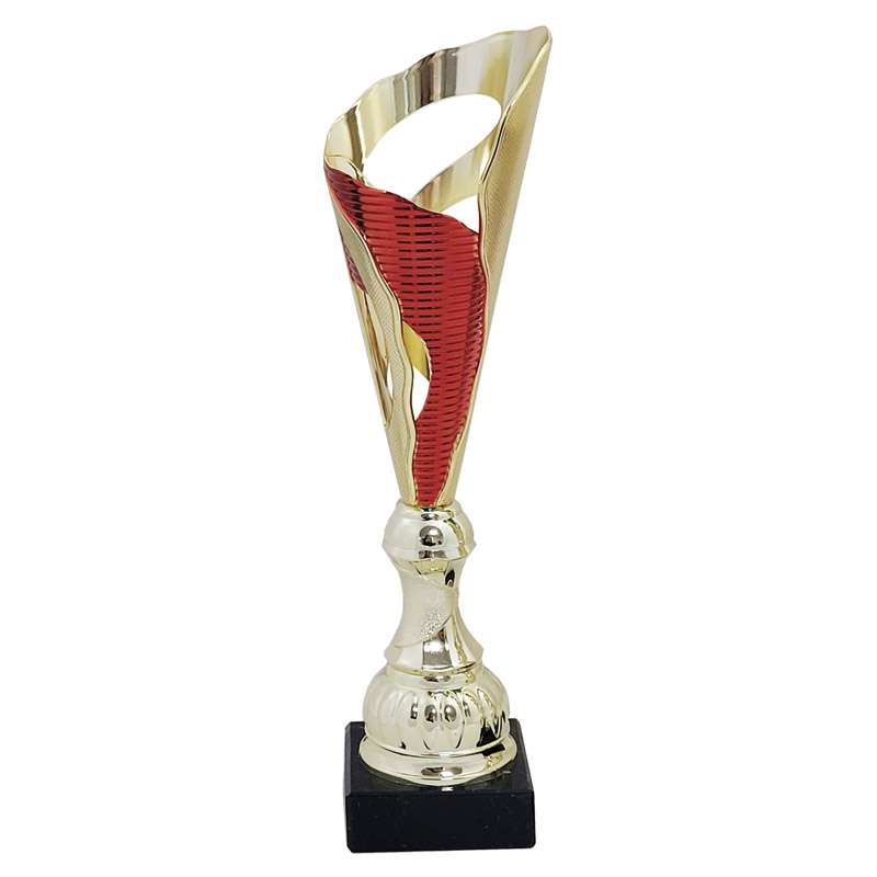 GOLD / RED FLUTE SHAPED CUP