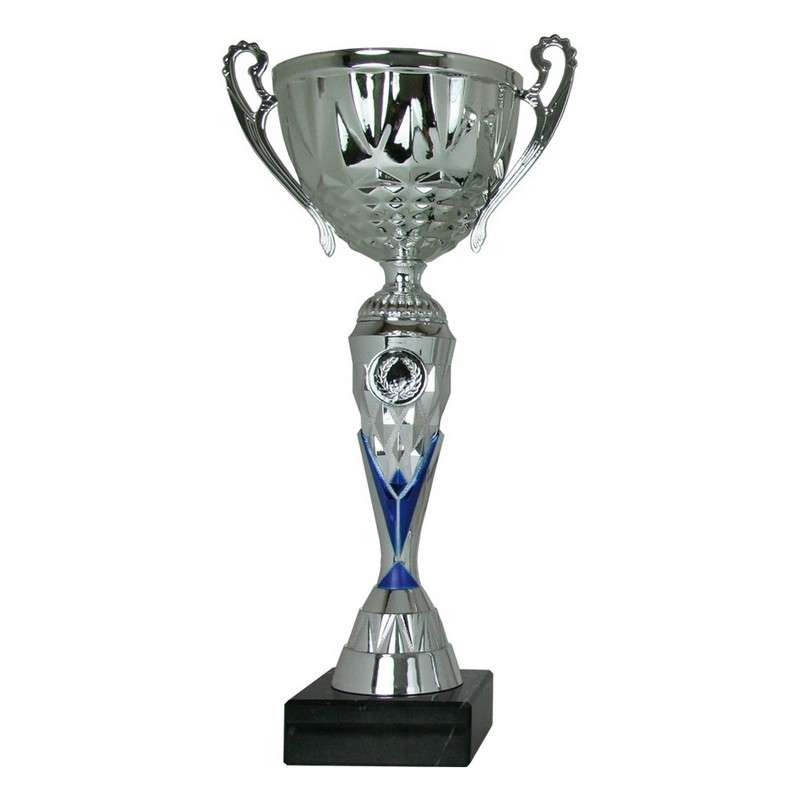 ICE SILVER / BLUE CUP WITH HANDLES