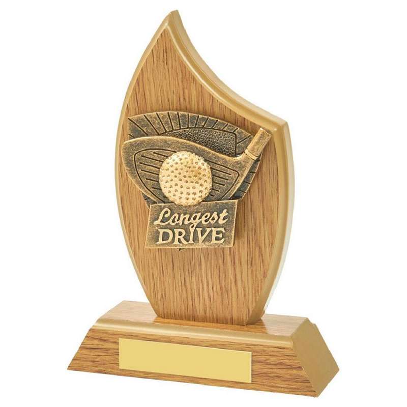 Wood Stand with Longest Drive Resin Trim – Light Oak
