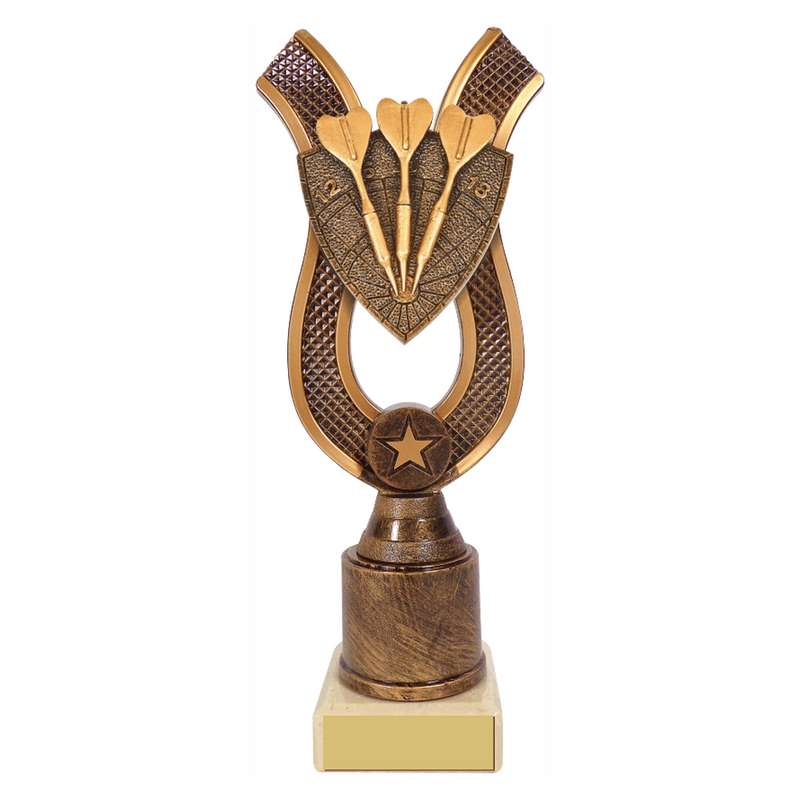 Antique Gold Ribbon Award with Resin Darts Trim – Ant Gold