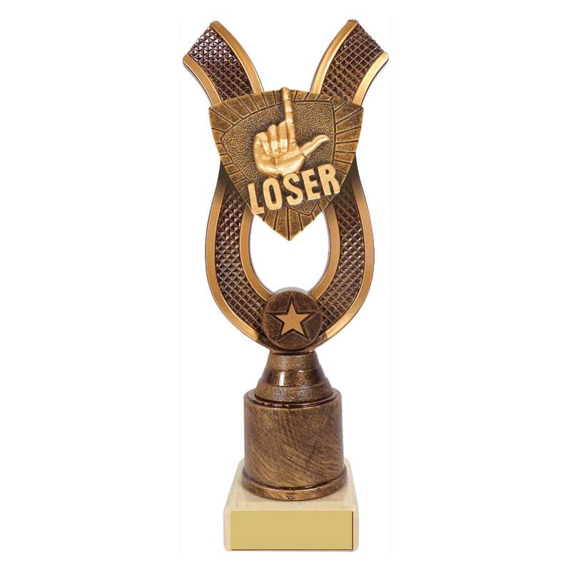 Antique Gold Ribbon Award with Resin Loser Trim – Ant Gold