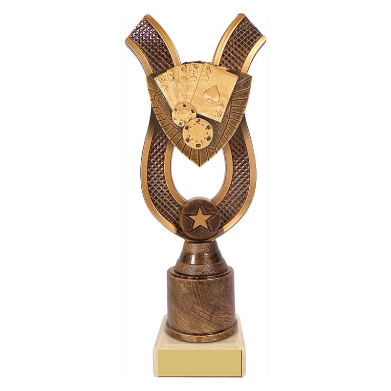 Antique Gold Ribbon Award with Resin Poker Trim – Ant Gold